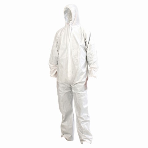 COVERALL DISPOSABLE SMS/ASBESTOS WHITE 4XL 